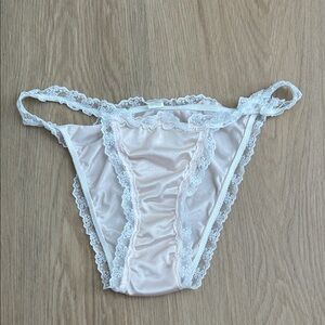 Vintage Nylon Lace Trim Panty L